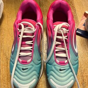 Vibrant Pink and Blue Sneakers